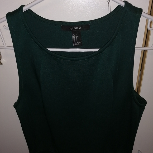 F21 green skater dress - Picture 6 of 10
